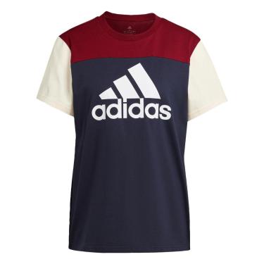 Imagem de Camiseta Essentials Logo Colorblock Logo-Azul Adidas-Feminino