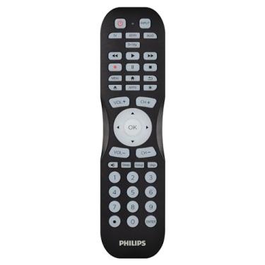 Imagem de Philips Controle remoto universal para TV Samsung, Blu-ray, barra de som, cabo/satélite, reprodutores de streaming, caixas Roku e muito mais, recurso Find-It de 30 metros, 4 dispositivos