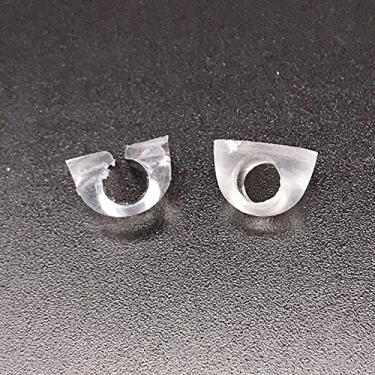 Imagem de YJIUYUANQ Fivela de plástico para amarrar o cabelo, almofada de punho de plástico, faça você mesmo, elástico de borracha, fivelas, faixa de cabelo, laço circular, acessórios, suporte, orifício de 3,5