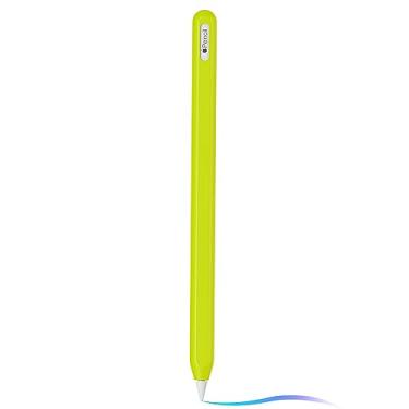 Imagem de Capa de silicone ultrafina compatível com Apple Pencil 2ª geração, capa protetora de silicone para iPad Pro 11 12,9 polegadas 2018, capa de silicone macio à prova de choque (verde brilhante)