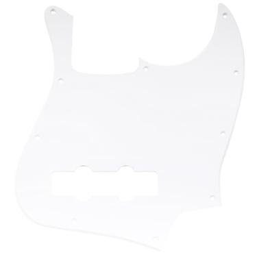 Imagem de Musiclily 10 Furos Escudo Baixo Pickguard para Fender EUA/Mexicana Standard Jazz Bass 4 Cordas, 1 Camada Branco
