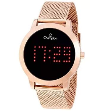 Imagem de Relógio Champion Feminino Rosê Digital Led Vermelho CH40106Z