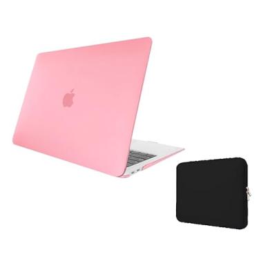 Imagem de Kit Case Para Macbook NEW AIR 15 A2941 / A3114 CHIP M2 M3 Fabricação a partir de 2023 + Capa Neoprene (Rosa Fosco)
