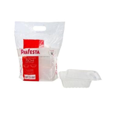 Imagem de Kit c/3 pct pote ret. c/ tampa 750ml. c/24 un. (prafesta)