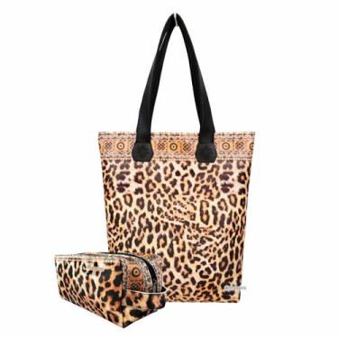 Imagem de Bolsa Feminina e Necessaire Oncinha Magicc Bolsas