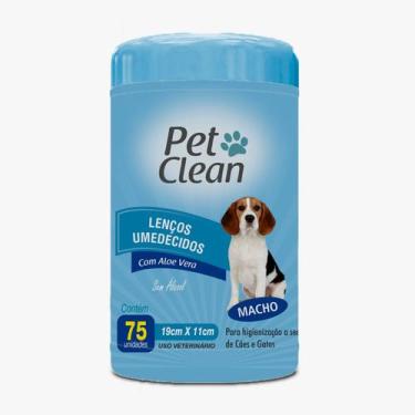 Imagem de Lenço Umedecido Pet Clean 75 Unidades Para Cães Cachorros E Gatos - Li