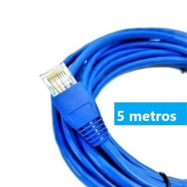 Imagem de Cabo de rede azul 5 Metros CFTV internet  Montado - ULTRA/INFINITY