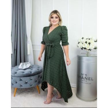 Imagem de Vestido Mullet Verde-Militar Super Elegante- G - R.H STORE