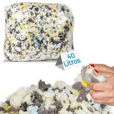 Imagem de 40 Litros Flocos De Espuma Para Enchimento Almofada Puff - RL