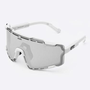 Imagem de Óculos de Sol HUPI Vapor Branco - Lente Cinza Espelhado, Branco, Cinza