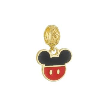 Imagem de Berloque Pingente Mickey Em Banho de Ouro 18k - Crislu Semi Joias e Pe
