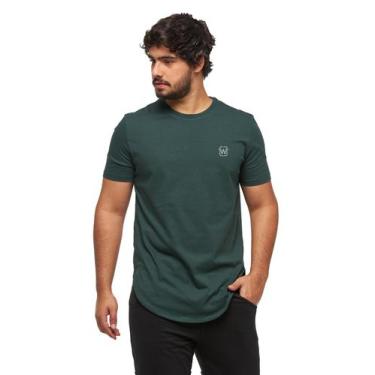 Imagem de Camiseta masculina plus size longline oversized swag manga curta wooks