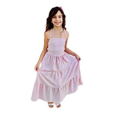 Imagem de Vestido Longo Moda Infantil Lançamento Tendência Midi Menina - Mimos D