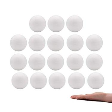 Imagem de Crafare 18 bolas de isopor brancas lisas de 6,9 cm para primavera, feriado, arte, poliestireno, decoração, projetos escolares e decorações de festa