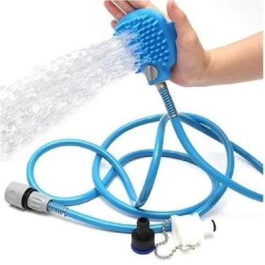 Imagem de Ducha Spray Jato Mangueira Banho Cães E Gatos Pet Shop Luva - 123Últil