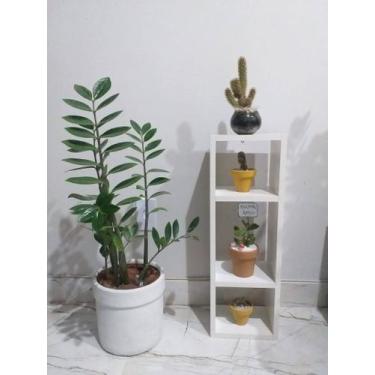 Imagem de Nicho com Divisórias, MDF Branco Suspenso com 50cm - Cozinha, Banheiro