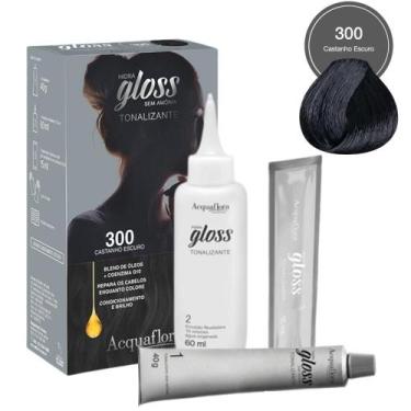 Imagem de Tonalizante Acquaflora Hidra Gloss 300 Castanho Escuro