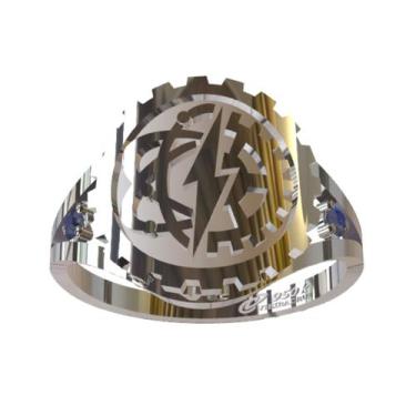 Imagem de Anel De Formatura De Engenharia Elétrica Em Prata 950k - Vieira Cruz J