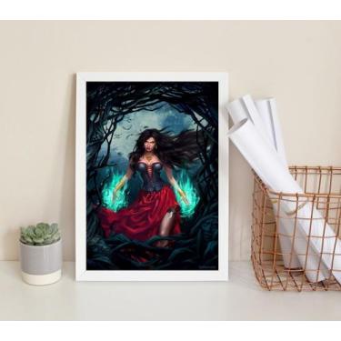 Imagem de Quadro  Pomba Gira Maria Farrapo 45x34cm - Quadros On-line, Madeira br