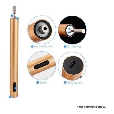Imagem de Mini Lixa Elétrica Portátil Caneta Pen -  12000rpm Bivolt - OEM, 110V