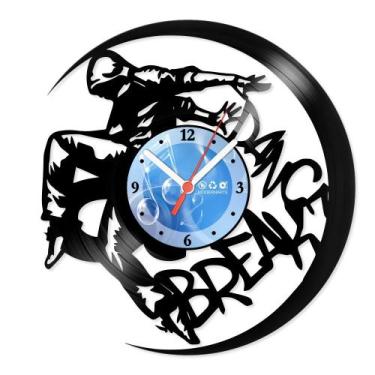 Imagem de Relógio De Parede Disco Vinil Música - Break Dance - VMU-051 - Moderna