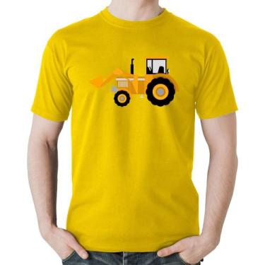 Imagem de Camiseta Algodão Trator Pá Carregadeira Amarelo - Foca na Moda, Amarel