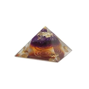 Imagem de Orgonite Pirâmide de Ouro de Saint Germain - Transmutação Feng Shui Fe