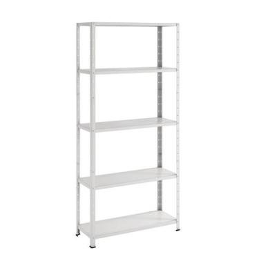 Imagem de Prateleira Em Aço 90Cm Com 5 Bandeja Reforçada Suporta 100kg - JGC COM