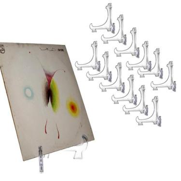 Imagem de Kit 12 Peças Suporte P/ Pratos Acrílico Transparente 20cm