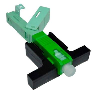 Imagem de Conector Óptico, Tipo Fast, Com Trava, One Click, SC/APC, Verde - 2fle
