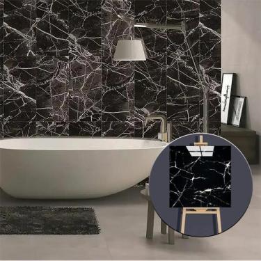 Imagem de Kit 12 Placas Adesiva Mármore 3d Auto Colante Parede 60x60 - Triboshop