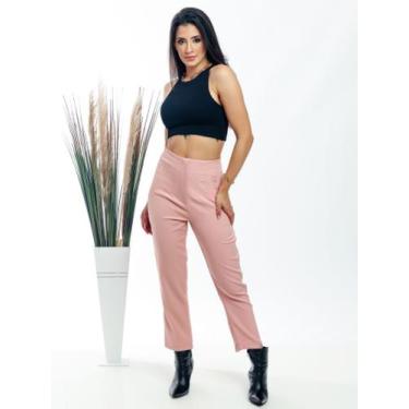 Imagem de MODAS DOMI Calça Alfaiataria Feminina Cintura Alta LANÇAMENTO Moda ZR 