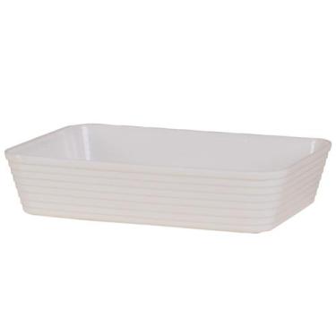 Imagem de Travessa Retangular Com Friso LE CHEF 33x23x6Cm Branca - Paramount