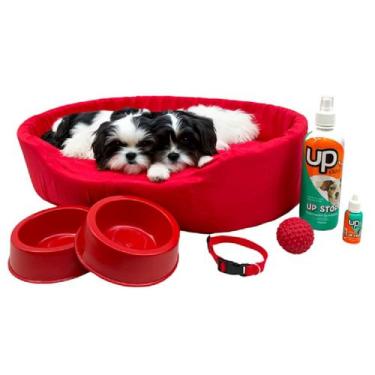 Imagem de Kit Pet Médio Cama Europa Educador Xixi Sim/Não Cães 500ml - Supri Pet