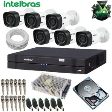 Imagem de Kit intelbras 06 câmeras de segurança infra multi hd 720p dvr multi hd