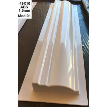 Imagem de Forma 3d Moldura Sanca Roda Teto 49x10cm Abs 1,5 Molde para gesso 3d M