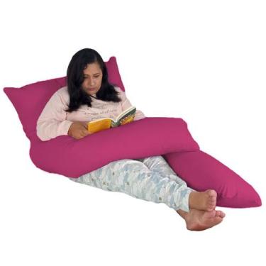 Imagem de Travesseiro Gigante 170x80cm Happy Line, Fúcsia