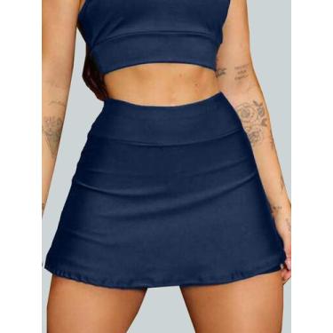 Imagem de Short Saia Academia Saia Beach Tennis Com Short Interno Donna Martins,
