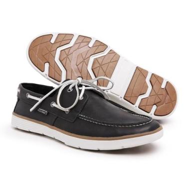 Imagem de Mocassim Masculino Dockside Top Sider em Couro Polo Urban Preto, 41, P