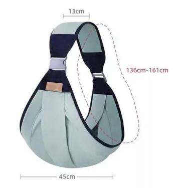 Imagem de Canguru Sling Bebê Amamentação Ombro Suporte Carregador Passeio - SHOP