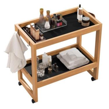 Imagem de Carrinho Multiuso Apoio Auxiliar Salão Manicure com Rodinhas - DecorMo