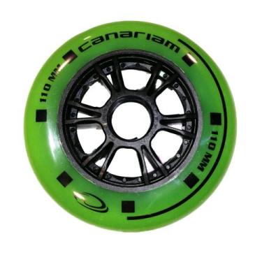 Imagem de 6 Rodas Canariam Xlide 110mm 85a Profissional Para Patins Urbano, Verd
