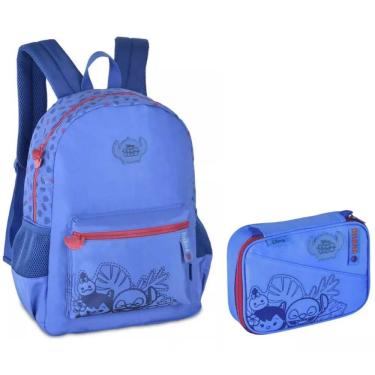 Imagem de Kit Mochila de Costas Disney Stitch Tsum Tsum com Estojo