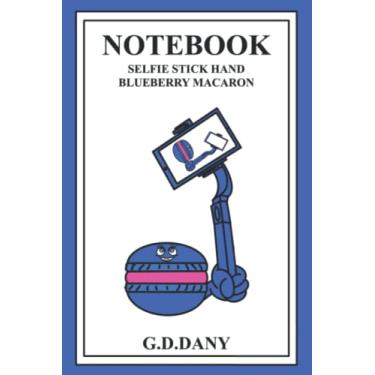 Imagem de NOTEBOOK SELFIE STICK HAND BLUEBERRY MACARON