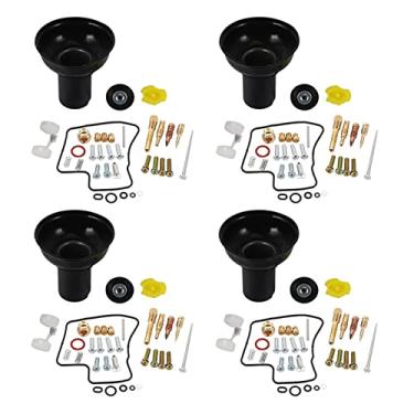 Imagem de Kits de reparo de carburador de motocicleta com êmbolo embly diafragma embly e flutuação para PC800 Pacific Coast 1989-1998 anos (4 conjuntos)