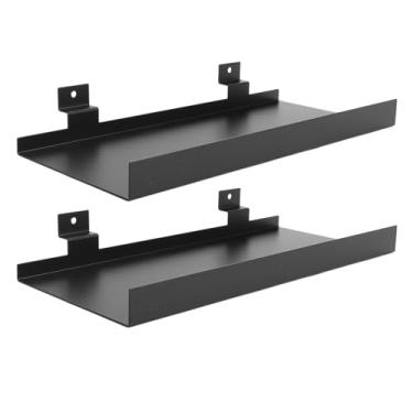 Imagem de Prateleira de Parede de Metal, Rack de Exibição para Estatuetas, Artesanato, Molduras para Fotos, Adequada para Casa, Loja, Boutique, Inserção Sem Esforço Em Paredes de Ripas