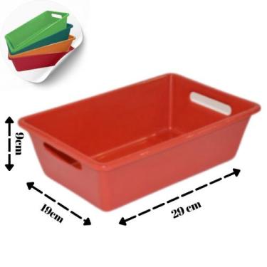 Imagem de KIT 10 Cesta Cestinha Farmácia Lanches 29x19x9cm Cesta Multiuso Pequen