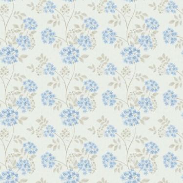 Imagem de Papel De Parede Flores Azul Claro Pequenas Adesivo Sala
