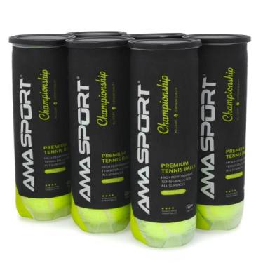 Imagem de Bola de Tênis Ama Championship Pack Com 6 Tubos - 24 Bolas - Ama Sport