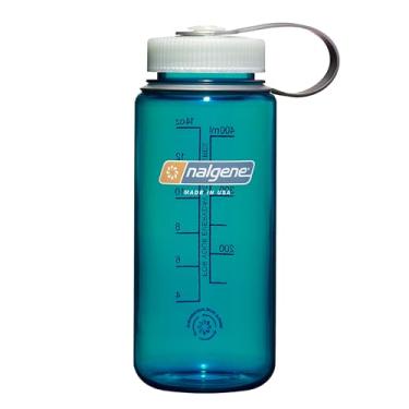 Imagem de Nalgene Garrafa de água Sustain Tritan livre de BPA feita com material derivado de 50% de resíduos de plástico (usando equilíbrio de massa certificado ISCC), 473 ml, boca larga, truta